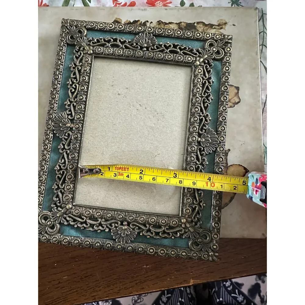 3x5” frame Victorian scrolling baroque metal mystical dark fairy home decor art